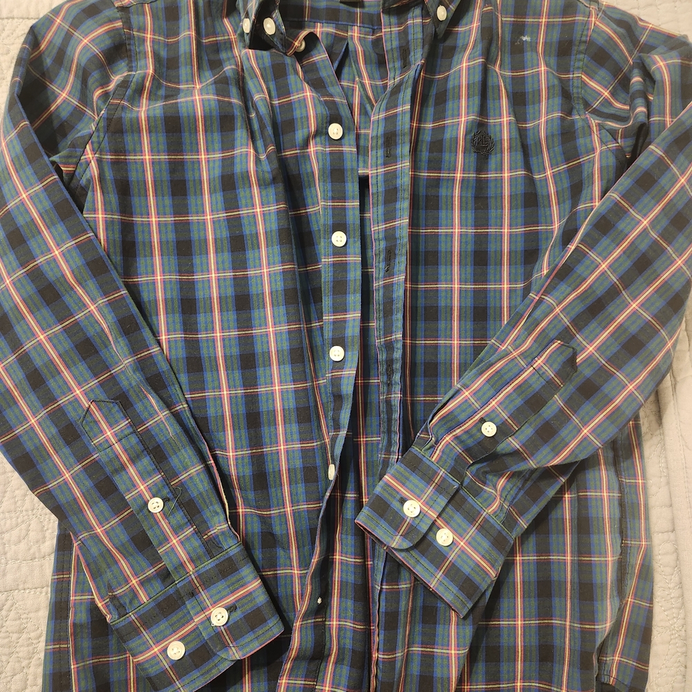 Ralph Lauren Blue and Red Plaid Button Down Shirt